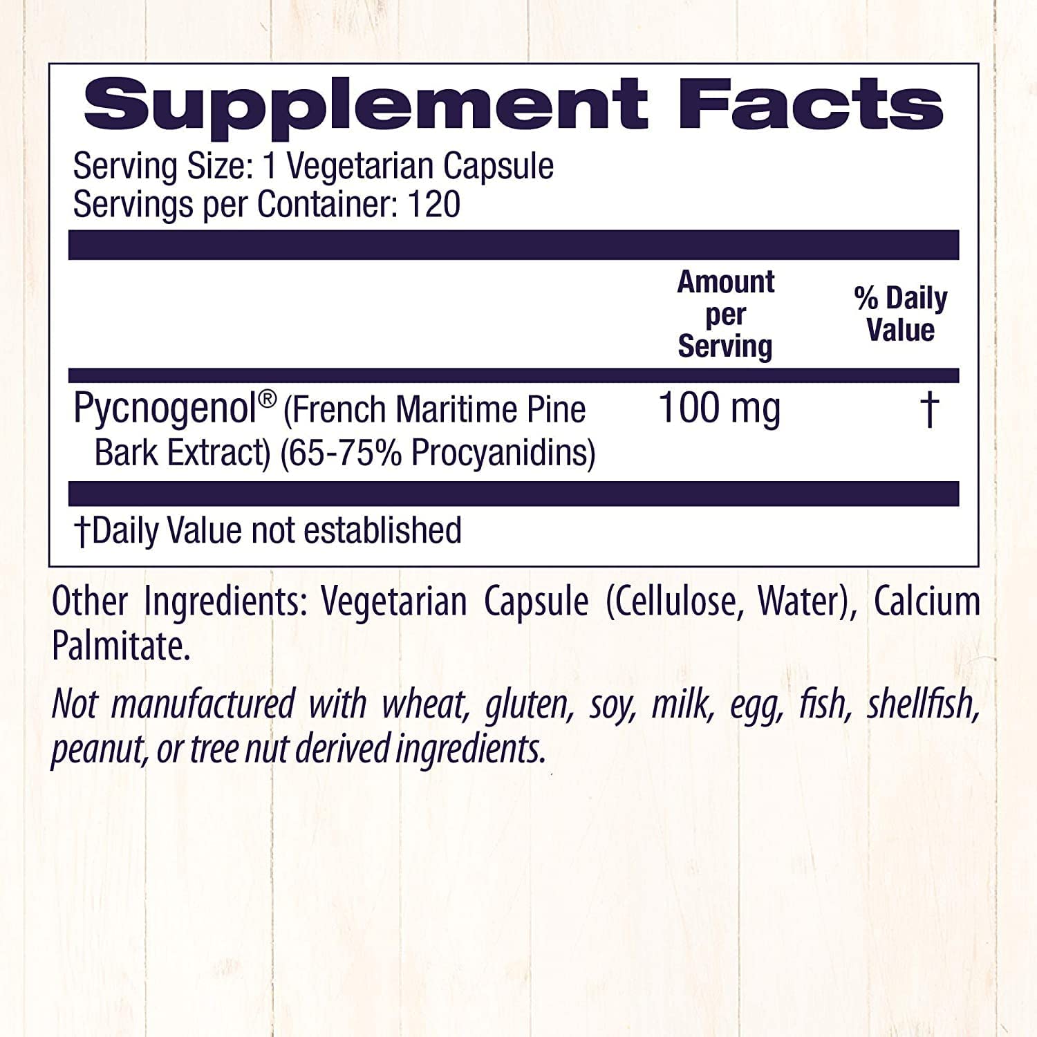Healthy Origins Pycnogenol (Nature's Super Antioxidant) 100 mg, 120 Veggie Caps